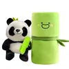 Children's Playmate Bamboo Panda Plus Bamboo Tube Panda Plush Toys Bamboo Backpack Little Panda Doll Wholesale