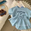 Clothing Sets Kids Girls' Summer Suit Fashionable Latest Children's Short Sleeve T-shirt Shorts Two Piece Baby Outfits