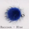 Keychains Pink Java QC19110 Fashion Fur Keychain Real Kechian Natural Raccoon Kechain Garniture