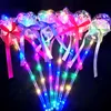 1pc Kids красочные светящиеся палочки мигают сердца звезда бабочка для девочек принцесса сказочные палочки для вечеринки косплей реквизит Light Up Toy Stick