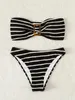 Costumi da bagno Bikini a fascia testurizzati a righe 2023 Costume da bagno sexy da donna Costumi da bagno push up Costumi da bagno Fa Costume da bagno estivo Costumi da bagno AA230529