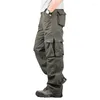 Pantalon Homme Cargo Casual Multi Poches Tactique Militaire Printemps Automne Coton Armée Pantalon Long Pantalon Homme