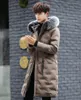 Veste pour hommes à la mode en duvet pour hommes coton coréen moyen et long à capuche Doudoune Homme épaissi grand col en laine rembourré