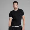 Vêtements de scène été hauts de danse latine pour hommes noir salle de bal pratique à manches courtes Samba Costume vêtements de créateur Tango JL3020