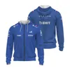 Herenhoodies Sweatshirts F1-hoodie voor heren en dames voor officieel raceshirt met Formula One Alpine F1-ritssluiting