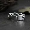 Bagues de grappe Argent 925 Bijoux Tissé à la main Bague thaïlandaise Sculpture de mode féminine Fête en forme de poisson 7.50