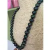 Kedjor 11-12mm Tahitiska svartgrön barock pärlhalsband 14K/20