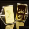 Andra konst och hantverk 1 oz Swizerland Argoreraeus Gold Bar High Quality Blion med separat serienummer som säljer affärsgåva col dh6jq bästa kvalitet