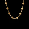 Chaînes FS Chaîne de perles plaquée or classique vintage pour collier de vente féminin et masculin