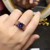 Clusterringen kjjeaxcmy fijne prachtige sieraden 925 sterling zilver ingelegde natuurlijke edelsteen blauwe topaz mannen jongensring ondersteuning detectie