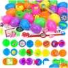 Autres Fournitures De Fête De Fête Oeufs De Pâques Remplis Stuffers 48 Pcs Ensemble Surprise Avec Mini Cadeau Colorf Pré Pour Enfants Panier Cadeaux Filler Dhxki