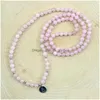 Chains 8Mm Rose Quartz 108 Beads Mala Buddhist Bracelet Necklace Chakra Buddhism Meditation Ly Classic Cuff Diy Natural Wristband Dr Dhavz