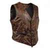 Herenvesten 2023 Leerveer V-hals Vest Suede vintage mouwloze mouwloze modestraatkleding Chalco Hombre