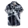 Men's Casual Shirts Hawaiian Shirt Men Summer 3d Printed For Holiday Short Sleeve Beach Tops Tee Oversized Blouse