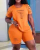 Survêtements pour femmes 2023 été décontracté banlieue femmes deux pièces ensemble grande taille échelle découpe Top taille haute Shorts Style de mode