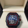 RicharMill Watch Luxo Ins Relógios Miller Watch Reprint Relógio Masculino e Feminino Preto Tecnologia Edição Limitada Recorte Relógio Moderno Swiss ZF Factory