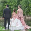 Flickklänningar Little Princess Pageant Gown Flower For Wedding Embroidery Kids Party Prom Dress Custom Made Made