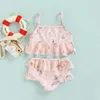 Ensembles de vêtements enfant en bas âge bébé fille maillots de bain deux pièces maillot de bain filles hauts de bikini maillots de bain bas vêtements de plage