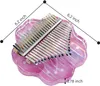 Kalimba duimpiano 17/21 toetsen kersenbloesem vorm transparante vingerpiano draagbaar muziekinstrument verjaardagscadeau met hamer geschikt voor kinderen beginners