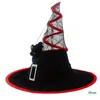 Berets l5yc heks hoed volwassen kostuum feest hoeden tovenaar magican volwassenen kinderen aankleden