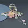 Other 2023 Elegant Butterfly hair claw for women Flowers Metal Tassel Hair Clips Long Hairgrips Hair Hairgrips