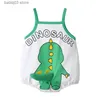 rompers kawaii الصيف طفل الملابس bodysuit boy boy اطفان كرتون موت باندا الديناصورات بلا أكمام الرومبير الرومبير النبطة