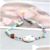 Chokers Choker Boho Naturel Collier De Perles D'eau Douce Couleur Douce Perles En Argile Polymère Turquoise Plage Bijoux Féminins Cadeau Drop Deliv Dhtax