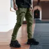 Men's Pants Casual Cargo Casual Cargo Tkana wielopapośnik Slim Slim Style Style Slime Bieganie mężczyzn cienki jogger technologicznie szybka sucha