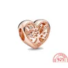Charm Bracelets The 925 Sterling Sier Enamel Romantic Love Beaded Pendant es perfecto para Pandora Diy Valentines Day Drop Delivery Jew Dhngl