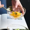 Ensembles de vaisselle 2 pièces décor Vintage plat petit Dessert bol Transparent soupe verre bols de céréales pâtes