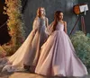 Flickaklänningar lyxiga lavendelblomma flickor klänningar bröllop fest puffy tyll en axel prinsessa födelsedag klänning barn storlek 1-14y