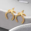 Stud Minimalist Starfish Ear Clip Cuff Wrap Earrings For Women Geometric Female Beach Holiday Bohemian Jewelry New 2021 J230529