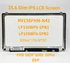 Skärm 15.6 "IPS Laptop LCD -skärm LP156WF6SPB1 FIT NV156FHMN43 72% NTSC MATTE LED Display FHD1920X1080 30PIN EDP