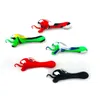 Fumer Coloré Pipes À Main En Silicone Portable Serpent Araignée Style Filtre En Verre Amovible Nineholes Cuillère Bol Herbe Tabac Porte-Cigarette Waterpipe Bong DHL