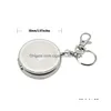 Accessories Smoke Mini Portable Stylish Simple Metal Round Embossed Small Ashtray Smoking Mtipattern With Keychain Drop Delivery Hom Dhnn8
