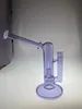 narguilé fumer des pipes en verre bong violet cfl cou plié 10 pouces 18mm joint