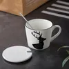 Mugs Black Line Cup Home Coffee Mug Ceramic