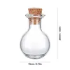 Bouteilles de stockage souhaitant bouteille Mini verre avec liège en bois minuscules pots Message pour faveurs de mariage bricolage décoration