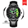 Orologi da polso Rotazione 3D Unico cerchione per auto Orologio da uomo Orologio da polso al quarzo con personalità girevole creativa Orologio da polso impermeabile Design innovativo