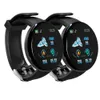 D18 Pulsera inteligente Hombres Presión arterial Reloj inteligente a prueba de agua Mujeres Monitor de ritmo cardíaco Rastreador de ejercicios Reloj deportivo para Android iOS