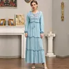 民族衣類Eid Ramadan Mubarak Kaftan Abaya Dubai Turkey Islam Pakistanアラビア語女性のためのイスラム教徒ヒジャーブ・ドレス