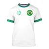 Erkeklerin izleri Brezilya Jersey T Shirt Brezilya Bayrak Seçimi Futbol Takımı Gömlek O Boyun Büyük Boy Pamuk Kısa Kollu Giyim Top 230529