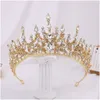 Coiffes Européenne Et Américaine Mariée Couronne Baro Strass Chapeaux Princesse Accessoires De Cheveux De Mariage Robe Drop Delivery Party Eve Dhao7