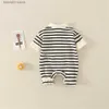 Rompers Spring Autumn Baby Boy Vêtements Coton Baby Rompers Stripe Baby Sauthes dessin animé NOUVELLES ANTÉRIEUR ANTÉRIEL