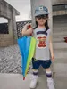 2023 New Summer Children's Thin Tank Patch Apple Cotton Baby Sleeveless T-shirt Top for Boys and Girls