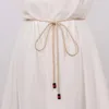 Pasy moda wszechstronna miłosna węzeł cienki pasek spódnica bawełniana bawełniana łańcuch Wąskie dekoracyjne proste akcesoria