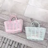 Other Bags Summer Handbag For Women Fashion Transparent Jelly Bag Female Large Capacity Woven Beach Bag Shopping Basket Tote Bolsa