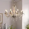 Chandeliers Foyer Drawing Room Indoor Antique Pendant Crystal Chandelier LED Lamp Dining Kitchen Cafe Light Lustre Industrial Lighting