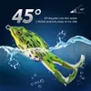 Baits Lures Biomimetic Frog Double Propeller Topwater Bait Silicone Thunderfrog Soft Artificial Follicle Device for Fishing Snake Head Bass P230525