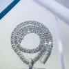 Necklaces 2.2" Width Custom Made Baguette Cut Vvs Moissanite Diamond Name Letter Chain Custom Iced Out Pendants